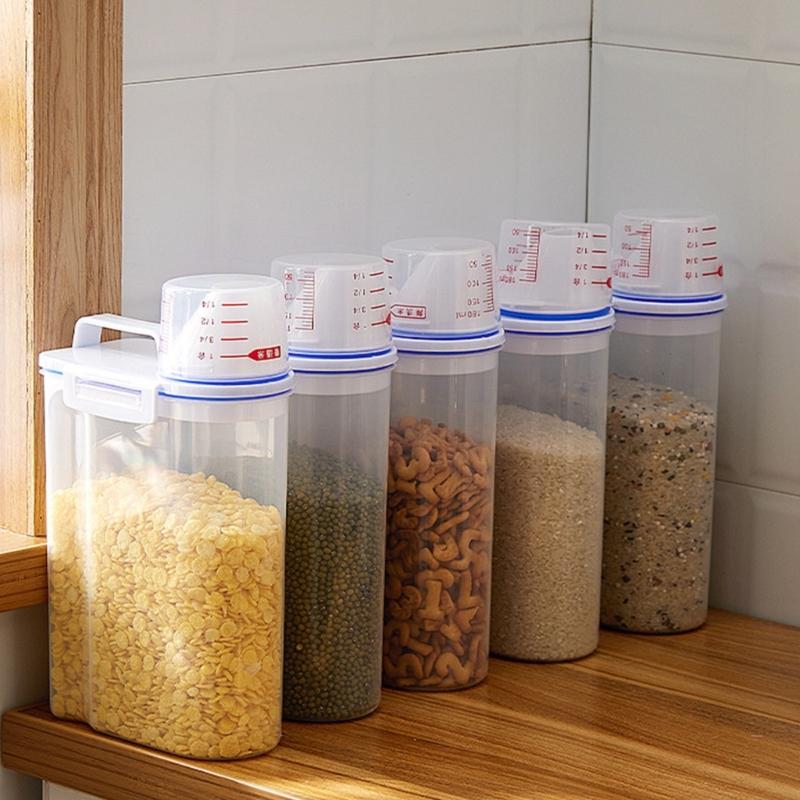 Durable Kitchen Rice Storage Bucket with Airtight Design to Prevent Moisture Clear View Panel for Content Visibility Ergonomic Carry Handle for