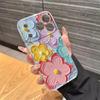 Transparent Clear Lavender Phone Case For Apple Iphone 17 Pro Max 16 15 14 Plus 17Air Rose Flower Oil Painting Shockproof Cover