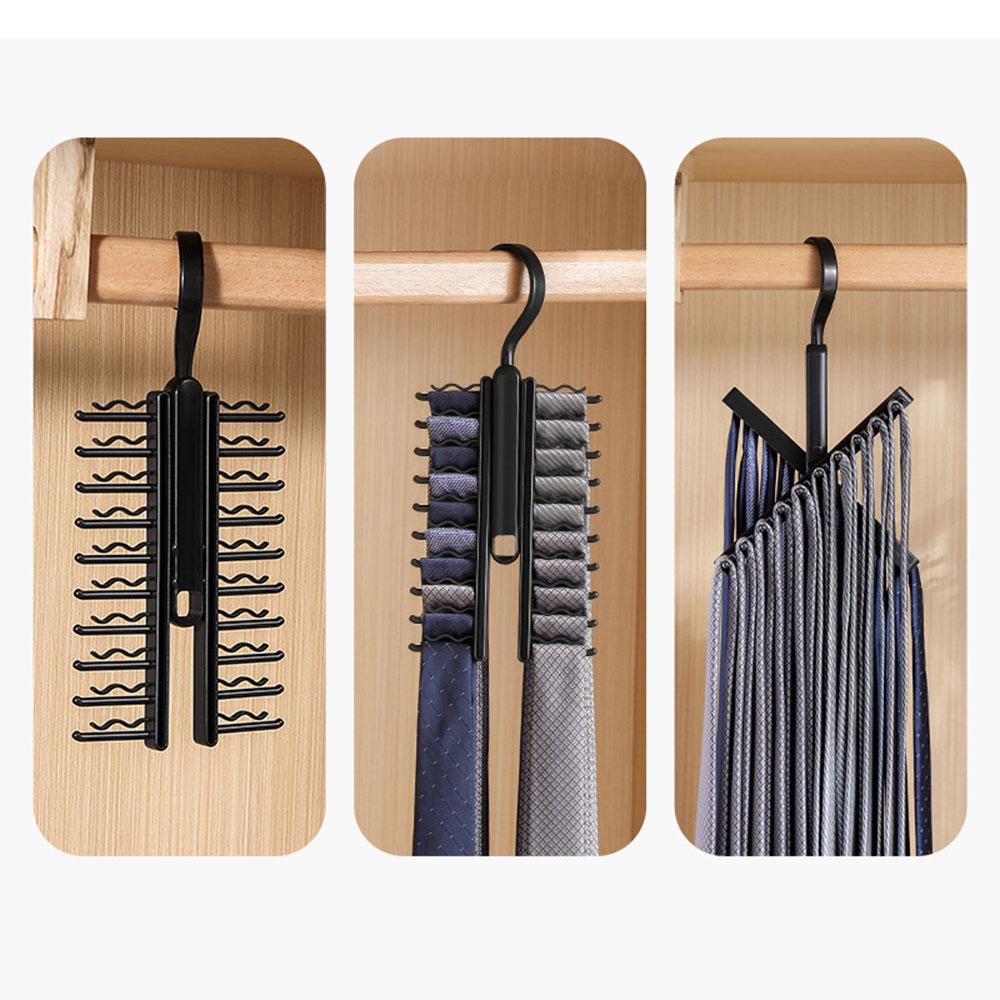20 Holes Tie Belt Storage Rack Strong Bearing Capacity Hanging Storage Hook For Home