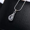 Zircon Crystal Pendant Earrings Two-Piece Set: Alloy Rhinestone Jewelry for Women