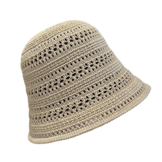 Women Hat Breathable Hollow Pure Color Summer Basin Design Fisherman Hat Outdoor