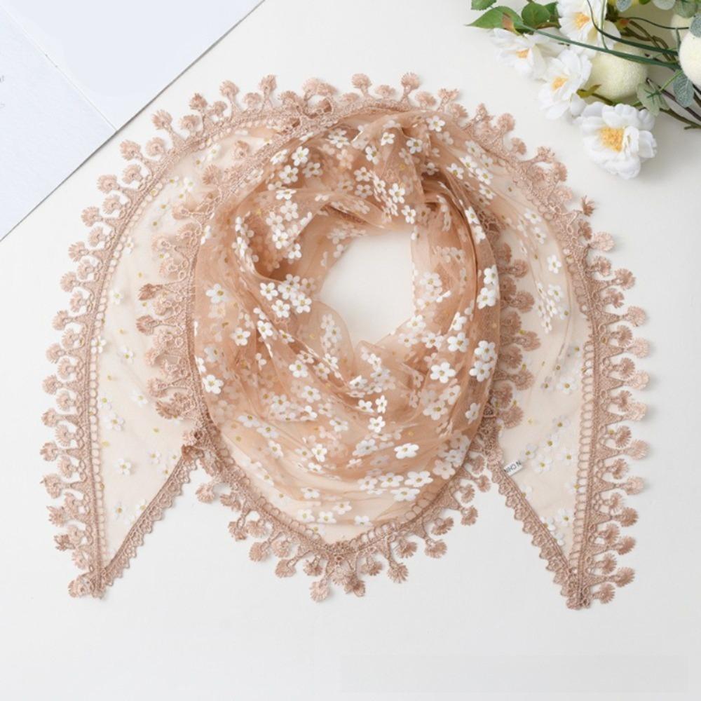 Hollow Women Tulle Shawl Flower Wedding Bridal Shawl Fashion Mantilla Lace Veil for Church