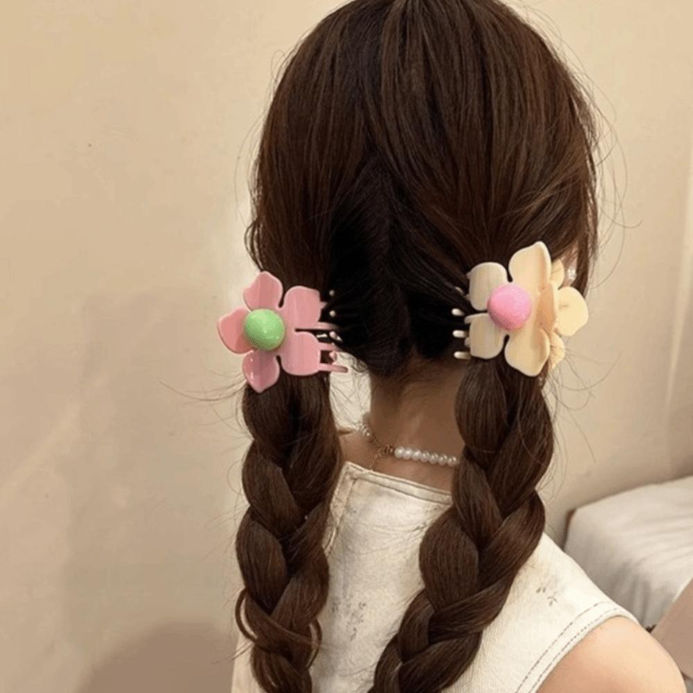 Plastic Flower Hair Claw Geometry Plastic Shark Clip Creative Hair Crab Clip  Vacation