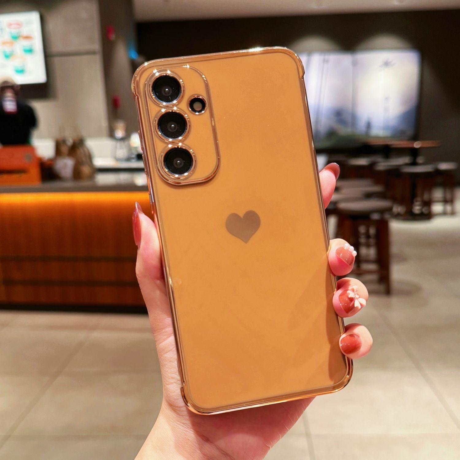 

Love Heart Side Pattern Phone Cover For Samsung Galaxy A55 A54 A53 A52 A52S 4G 5G A35 A25 A15 A34 A24 A14 A12 A13 4G 5G Case A55 5G