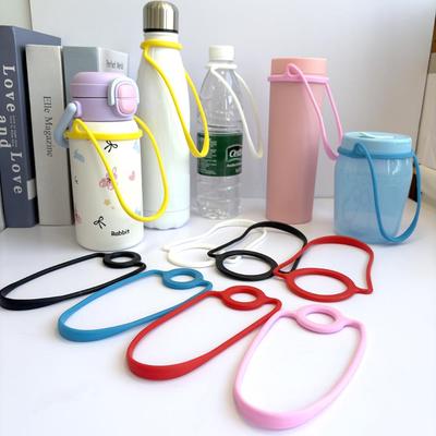 Silicone Cup Strap with Handle for Travel and Beverage Cups