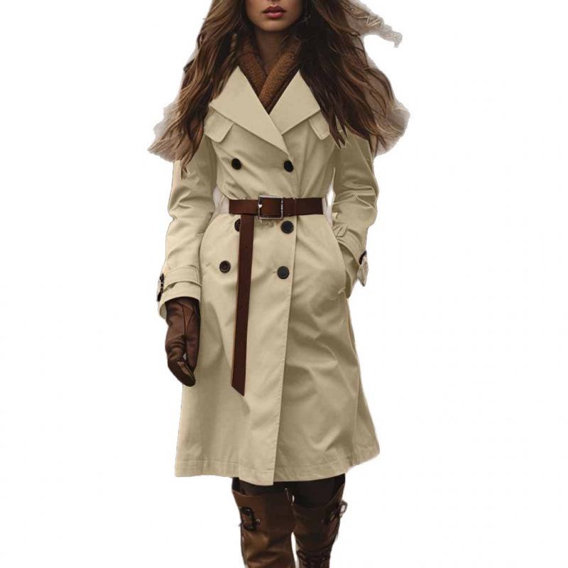 2025ins Women's European & American Double-Breasted Western Trench Coat - Autumn & Winter