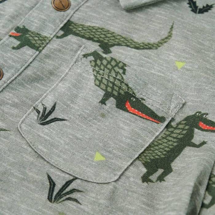 Chemise pour enfants mélange kaki clair 92/104/116/128/140