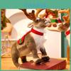Festliche Weiche Kurze Plüsch Rentier Skulptur Für Weihnachts-Hausdekoration