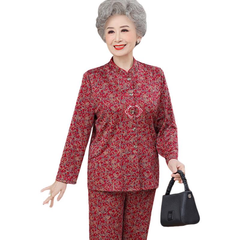 MooOU Elderly Women's Casual Spring Autumn Outfit Set
