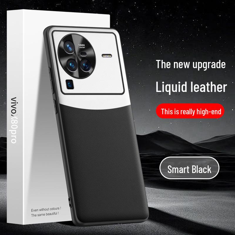 Protective Liquid Leather Case for Vivo X80 Pro Phone, Anti-fall and Anti-fouling Cover. Get Yours Now!