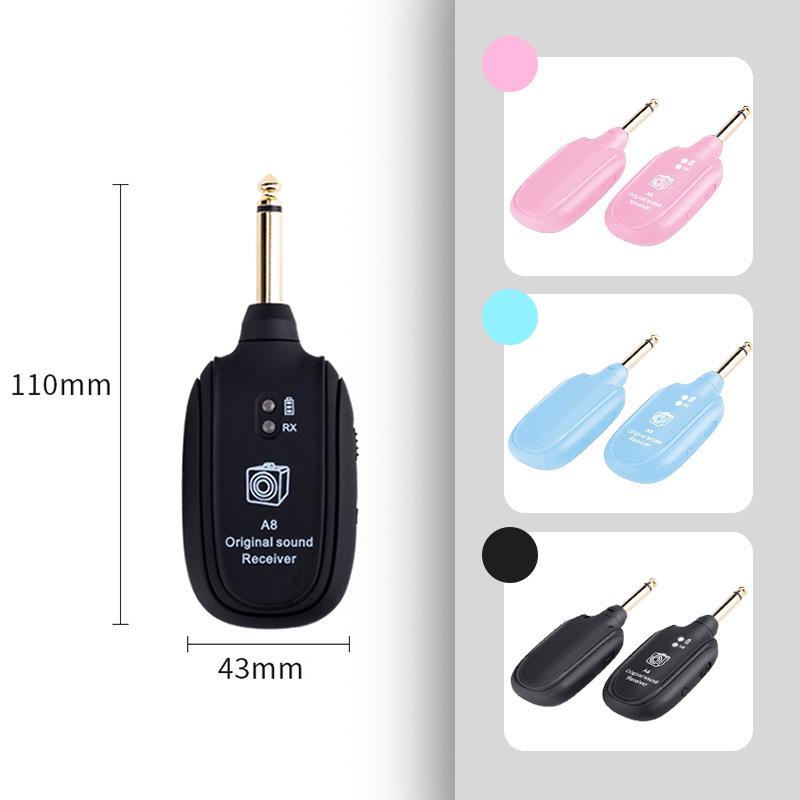A8 Wireless Transceiver: Electric Guitar & Bass Audio Transmitter/Receiver.