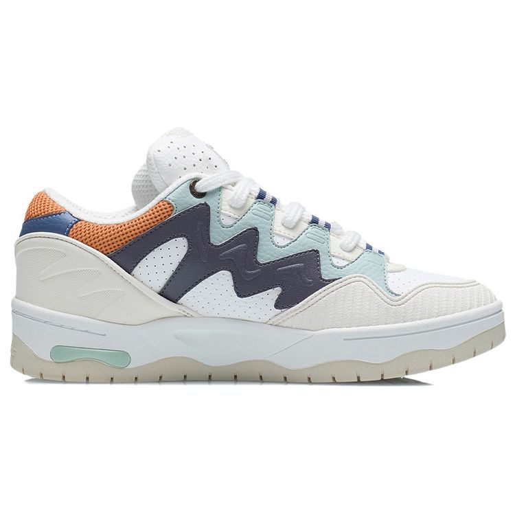 Li Ning CF The One Casual Slip Resistant Durable Low Top Skate Shoes Men Sneakers White Blue Black AGCR469-1