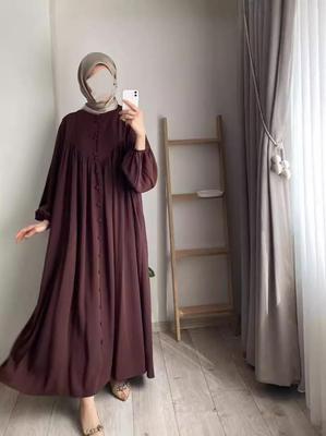 2024 Elegant Middle Eastern Abaya with Large Hem