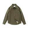 Spring And Autumn New Trendy Cargo Shirt American Retro Solid Color Multi-pocket Long-sleeved Jacket Loose Casual Sports Top