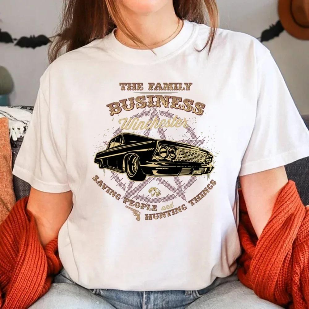 Supernatural T Shirt Women Designer Manga T Shirt Female Comic Clothes Women Clothes Aesthetic Clothes