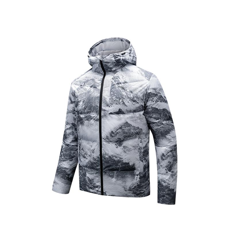 Anta Versatile Zipper Hooded Casual Down Jacket Men Outerwear 952547901-5