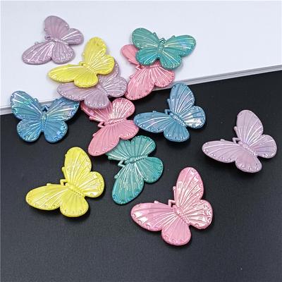 Butterfly DIY Material Jewelry Accessories Solid Color Beads AB Dazzle Fashion Bracelet Making Acrylic Earrings Necklace Handmade 10pcs