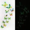 12 X 3D Luminous Butterfly Wall Stickers Home Decor Sticker Kids Bedroom