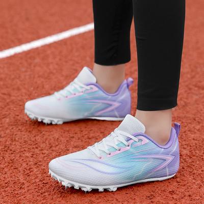 Sapatos de Corrida Rosa 7 Clavos Femininos Profissionais Pista de Corrida Sapatilhas de Clavos Femininas Velocidade Atletismo Tênis zapatillas atletismo clavos