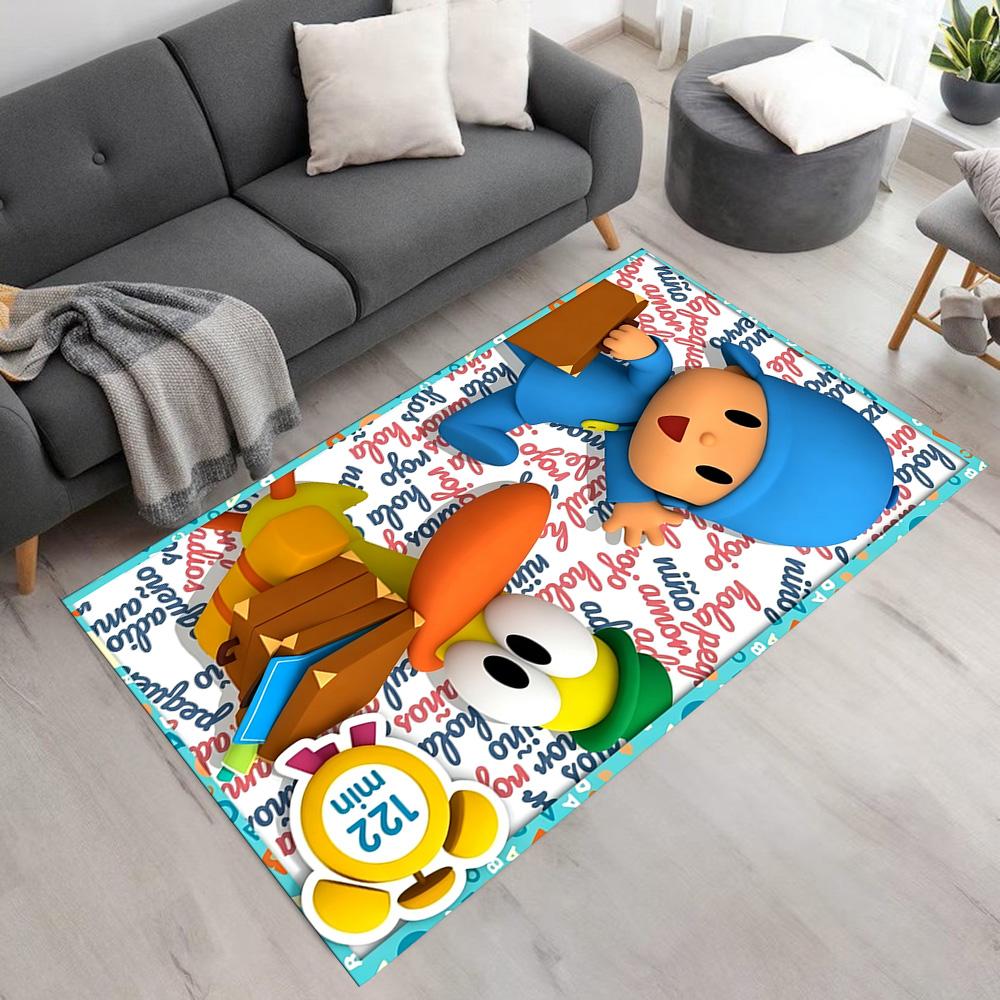 Pocoyo Floor Rug Office Rug Suitable for Balcony Bedrooms Foyer Game Room Antislip Carpet Anime Office Decor