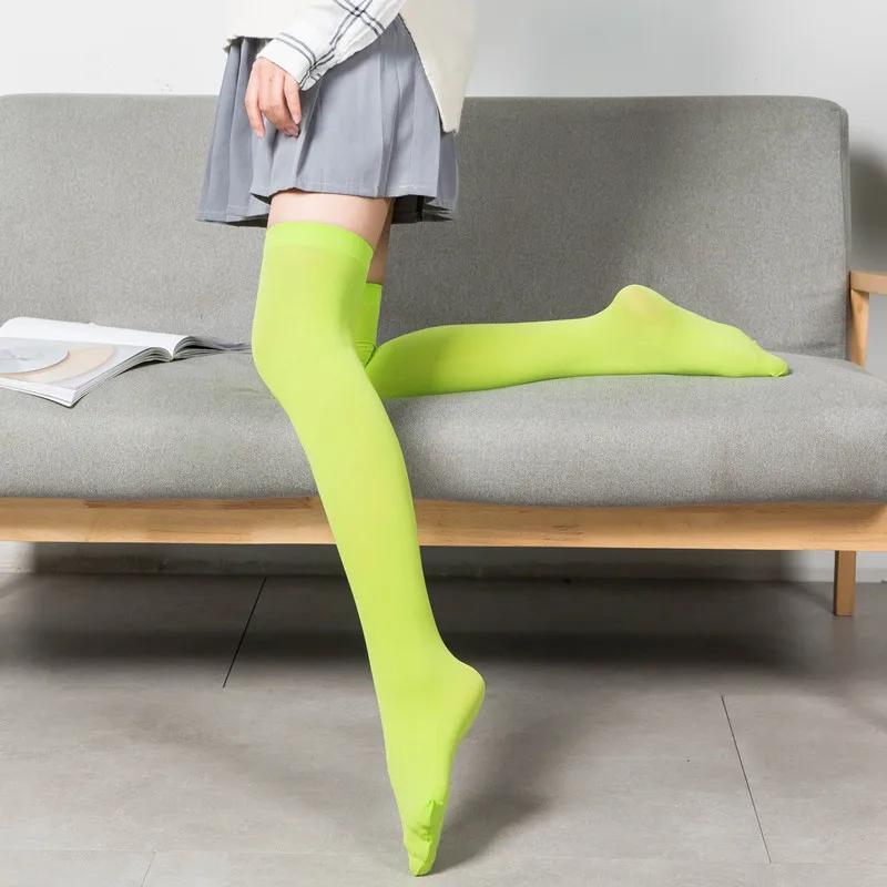 Sexy Black White Soild Color Long Socks Women Over Knee Thigh High Over The Knee Stockings Lolita Ladies Girls Warm Knee Socks
