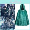 Titan Attack On Green Cloak Cosplay Costume Halloween Party Performance Stage