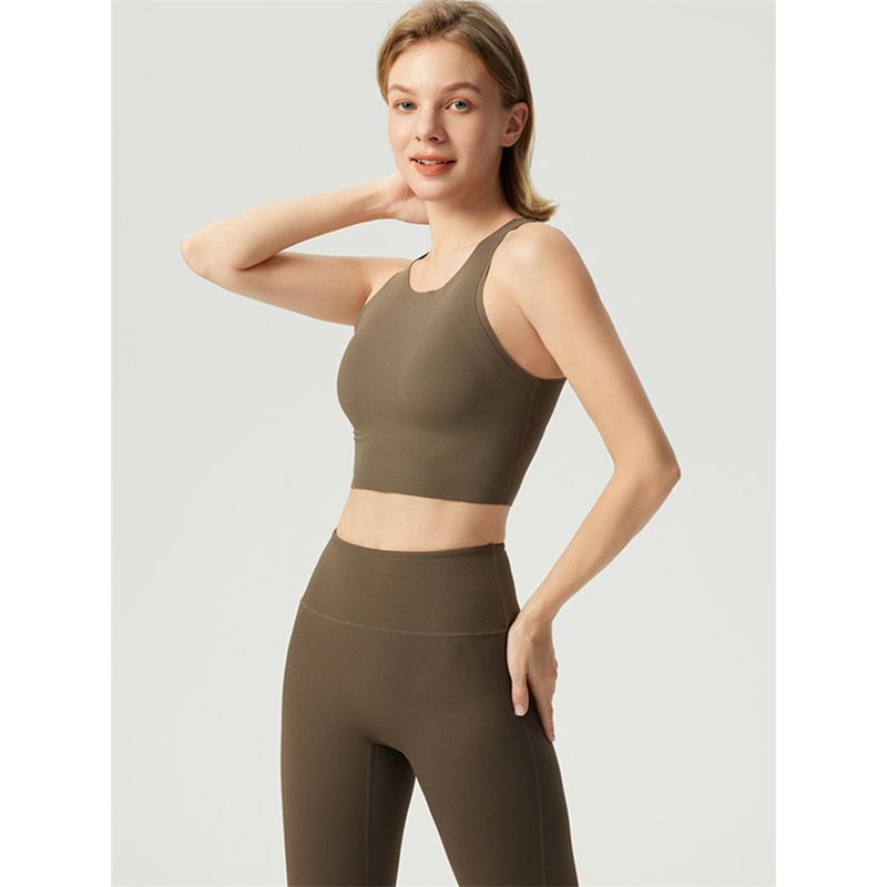 2025 Autumn New Arrival Sports Intimates One-Piece Adhesive Dispensing High Strength Bubble Wrap Workout Bra Beauty Back and Push Up Elastic