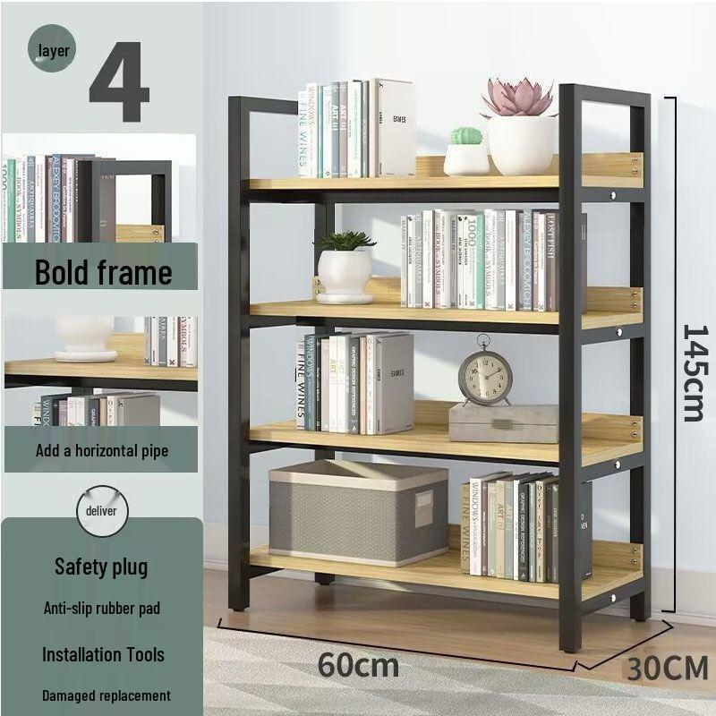 Multilayer Floor Standing Bookshelf and Storage Rack