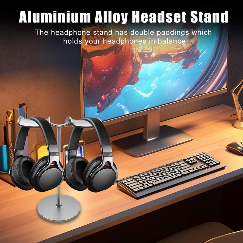 Headphone Stand For Desk Headphones Storage Rack Headphone Hanger With Heavy Base Metal Desktop Headphone Bracket Headphone United States