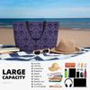 Happy Haunted Mansion Beach Bag for Women Travel Tote Bag with Pockets Summer Large Beach Pool Bag for Swim Gym Vacation