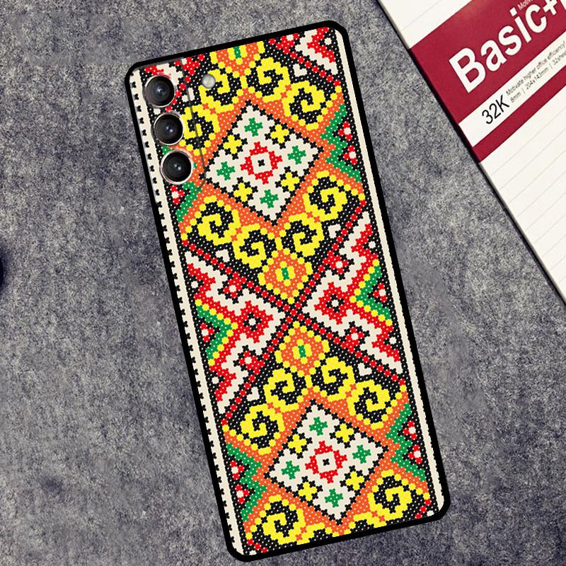 Ukrainian Pattern Case For Samsung Galaxy S24 S26 Ultra S10 S20 S21 S22 S23 Plus S25 FE S25 Ultra Cover Coque
