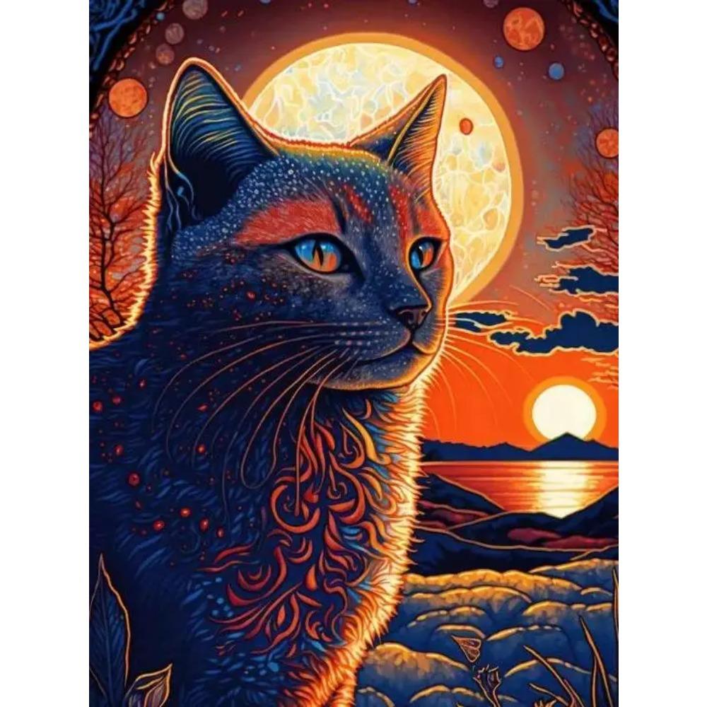 DIY Full Round Diamond Painting Cross Stitch 3D Animal Art Style Home Scene Decorative Diamond Painting 5d Diamond Art Painting