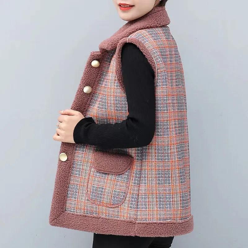 Women's Autumn Winter Waistcoat: Thickened, Loose-Fit Fashion Style, Warm Design