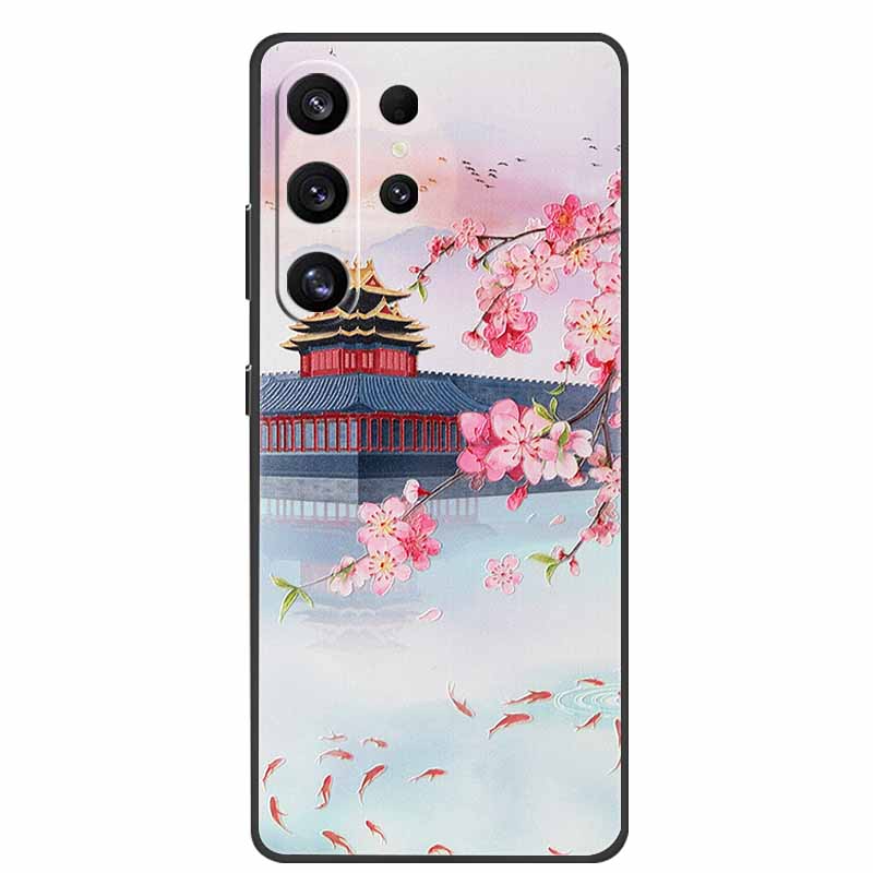 For Samsung Galaxy S26 Ultra Case 3D Relief Flower Emboss Silicone Funda For Samsung S26 Ultra S 26 Ultra Relief Cartoon Bumper