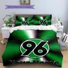 Hannover 96 Bettwäsche mit individuellem Namensmuster, Steppdecken-Set, Bettbezug, Kissenbezug, Heim-Geburtstagsgeschenk(1 Bettbezug + 2 Kissenbezüge, ohne Füllung)