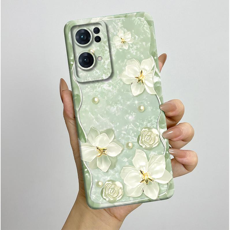 Für Oppo Reno7 Pro 5G Hülle Schöne Schmetterlingsblumen Weiche Fundas Handyhülle Für Oppo Find X5 FindX5 Lite Reno 7 5G Rückseite