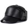 ZHENYUEQI Men's Winter PU Baseball Cap