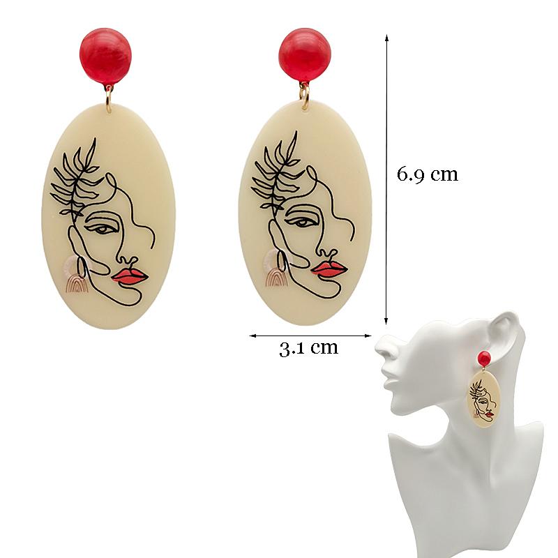 Top Sale Fashion Colourful Dangle Earrings for Women Accessories Stud Earring Pendientes New In Resin Earings