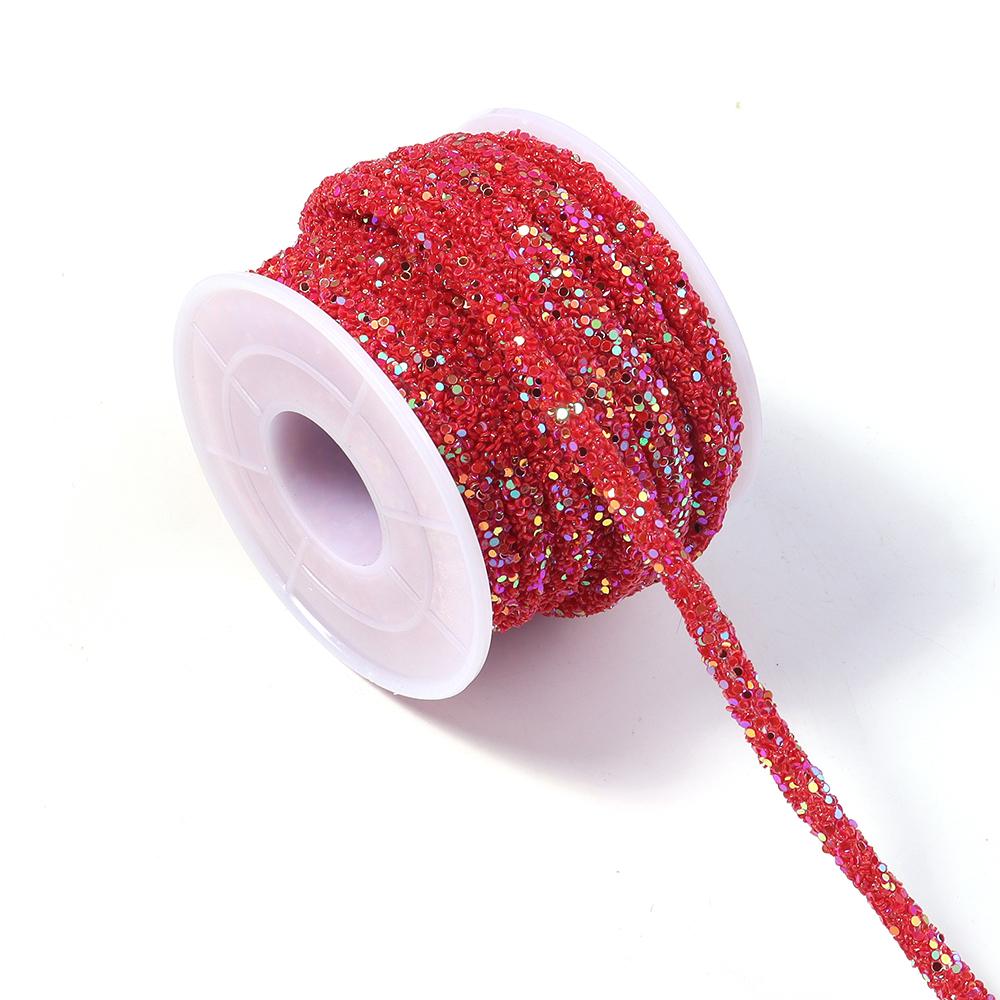 5yards/lot Rhinestone Tube Cord Rope Rhinestones Sequins Trimmings PVC Rope For Wedding Party DIY Clothing Shoes Headwear Decor