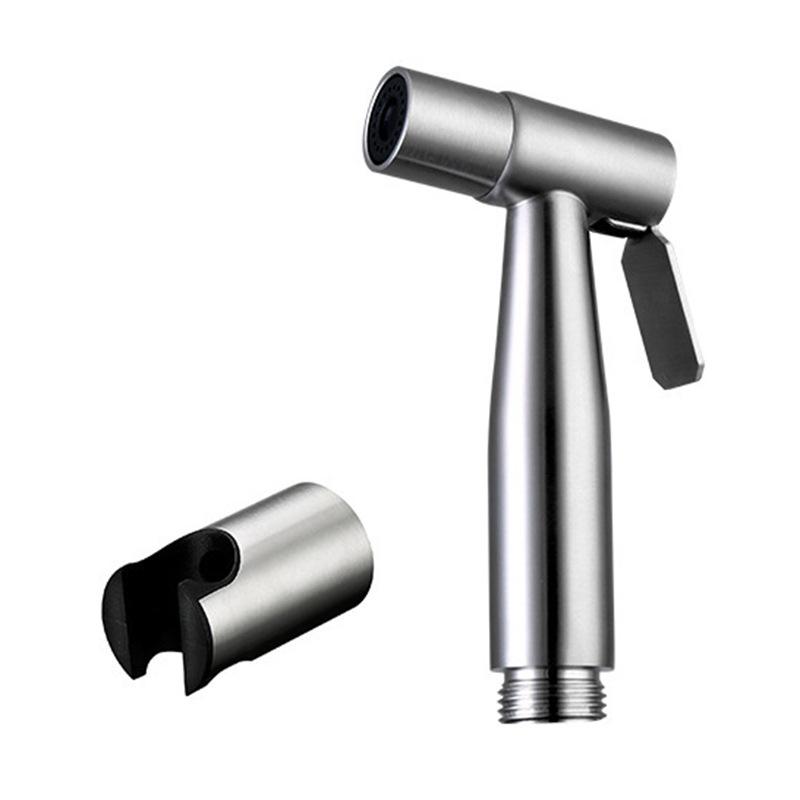Nickle Brush Hand Held Toilet Bathroom Bidet Shower Head Spray Sprayer with Adjustable Pressure Shut-off Valve