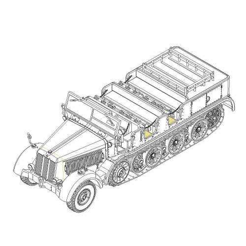 

Trumpeter 1/72 German Sd.kfz.8 12t Heavy Half-Track Plastic Model Kit 07403