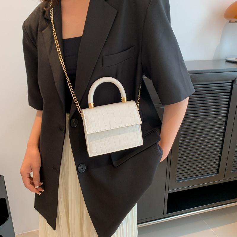 Trendy Street Style Pu Leather Chain Crossbody Bag For Women Summer 2023