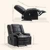 Massage Chair, Relax Chair, 8 Vibration Points, Reclining Function, Faux Leather, Black, 94x99x99cm