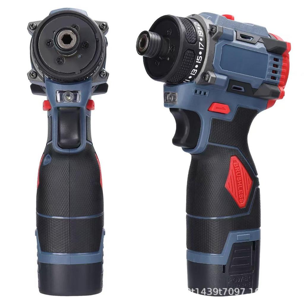 Brushless Impact Drill & Electric Screwdriver with Quick Chuck for Handheld Hole Drilling and Decoration