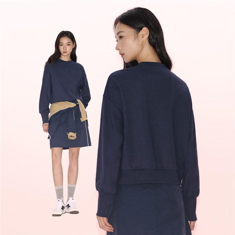 GIORDANO CONCEPTS Women's Embroidered Round Neck Loose Sweatshirt