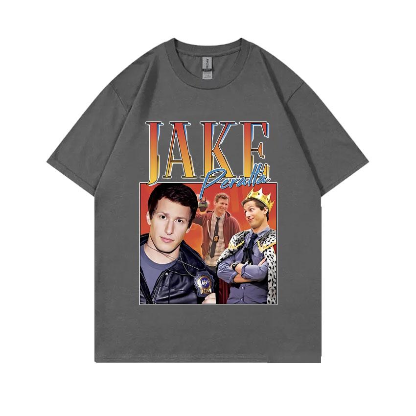 Jake Peralta Graphic Tshirt Unisex Women Fashion Vintage Streetwear Summer Women Comfortable Pure Cotton Oversized Short Sleeve
