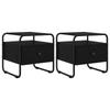 Nightstand 2 Pcs. Black Oak 40 X 39.5 X 40 Cm
