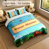 3Pcs Bedding Set Custom Name Text, 1 Sheet 2 Pillowcases Home Bed DecorStardew Valley