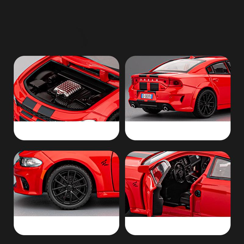 1/32 Dodge Charger SRT Super Sports Car Alloy Diecast Model Car Home Simulation Desktop Display Aldult Valentine's Day Gift Boys