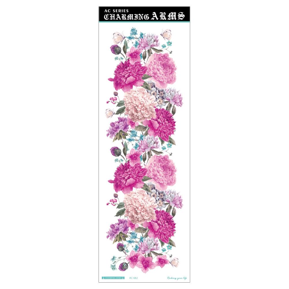 Waterproof Full Arm Tattoo Sticker - Trendy Floral Design
